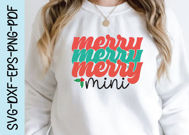 merry mini, Retro Christmas Svg Design SVG designstore 