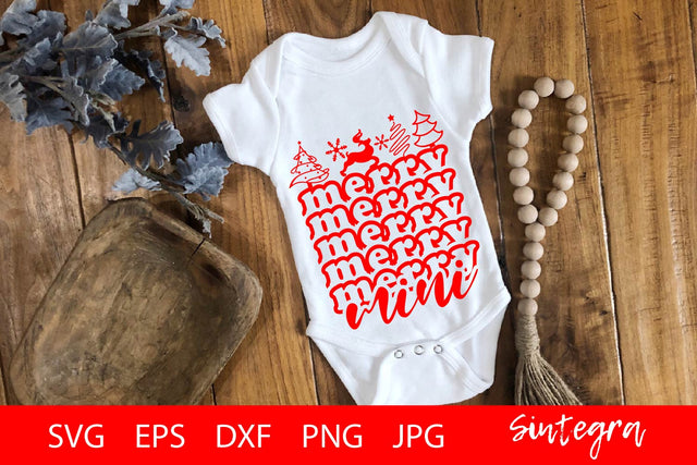 Merry Mini SVG, Christmas Vibes SVG Free For Commercial Use SVG Sintegra 
