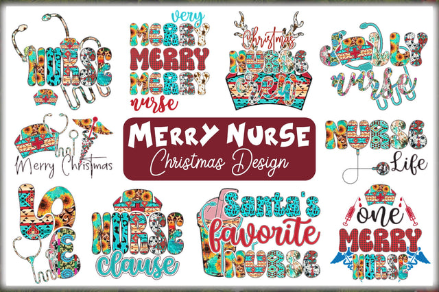 Merry Nurse Christmas Sublimation Bundle Sublimation Jagonath Roy 