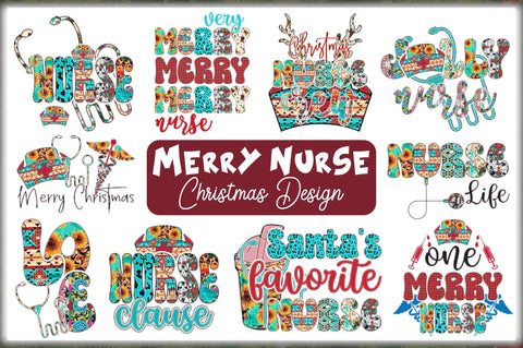 Merry Nurse Christmas Sublimation Bundle Sublimation Jagonath Roy 