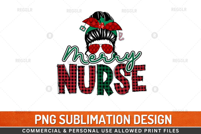 Merry nurse Sublimation Design Sublimation Regulrcrative 