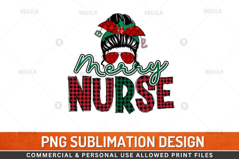 Merry nurse Sublimation Design Sublimation Regulrcrative 