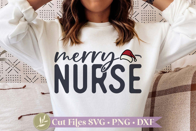 Merry Nurse SVG, Christmas Shirt SVG SVG LilleJuniper 