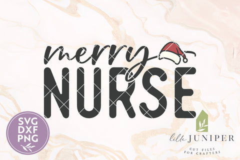 Merry Nurse SVG, Christmas Shirt SVG SVG LilleJuniper 