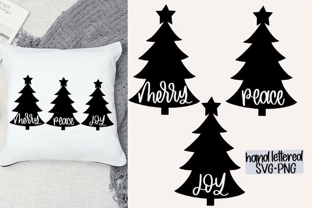 Merry Peace Joy SVG, Hand Lettered SVG SVG AnitaAlyiaLettering 