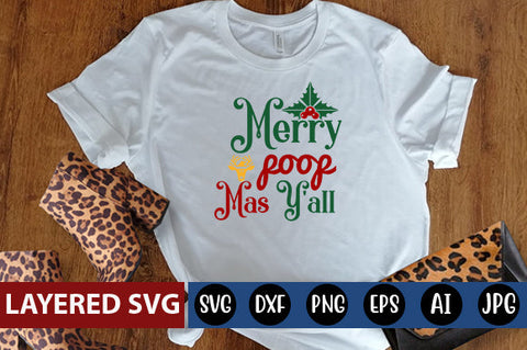 merry poop mas y'all SVG CUT FILE SVG Blessedprint 