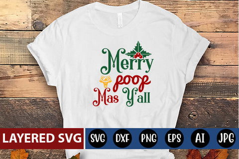 merry poop mas y'all SVG CUT FILE SVG Blessedprint 
