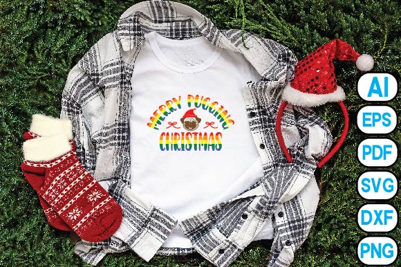 Merry pugging Christmas SVG Craftlabsvg24 