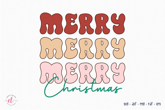 Merry Retro Christmas SVG Design SVG CraftLabSVG 