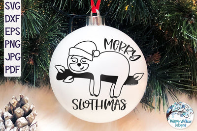 Merry Slothmas SVG SVG Wispy Willow Designs 
