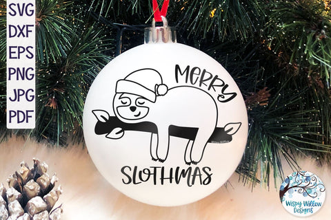 Merry Slothmas SVG SVG Wispy Willow Designs 