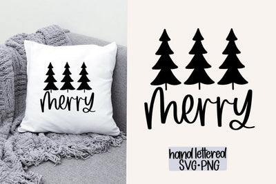 Merry SVG, Hand Lettered SVG SVG AnitaAlyiaLettering 