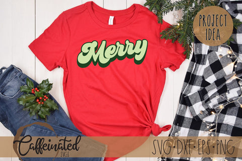 Merry svg, retro SVG Caffeinated SVGs 