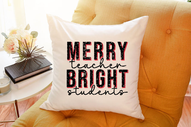 Merry Teacher Bright Students SVG, Retro SVG SVGista 
