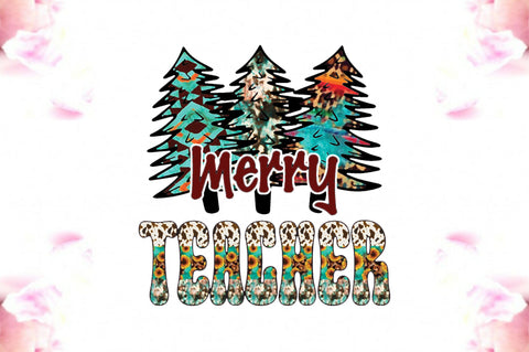 Merry Teacher Christmas Sublimation Sublimation Jagonath Roy 