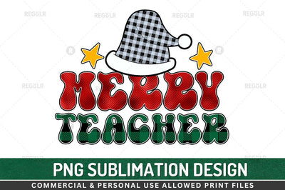 Merry teacher Sublimation Design Sublimation Regulrcrative 