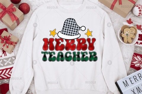 Merry teacher Sublimation Design Sublimation Regulrcrative 