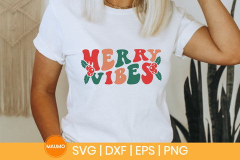 Merry vibes Christmas svg quote SVG Maumo Designs 