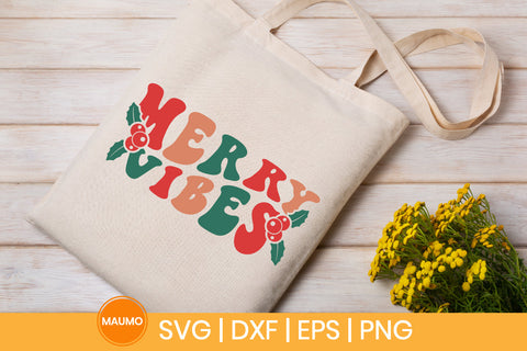 Merry vibes Christmas svg quote SVG Maumo Designs 