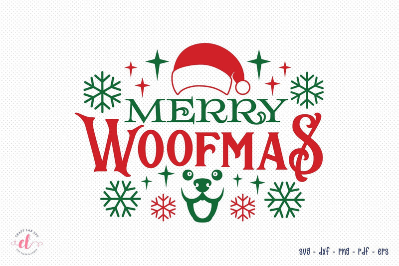 Merry Woofmas SVG, Dog Christmas SVG SVG CraftLabSVG 