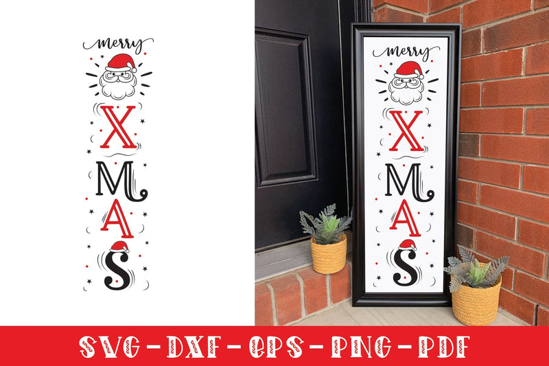 Merry Xmas SVG, Christmas Porch Sign SVG SVG CraftLabSVG 