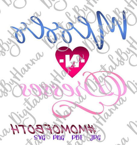 Messes and Dresses Mom of Both Print and Cut SVG Digitals by Hanna 