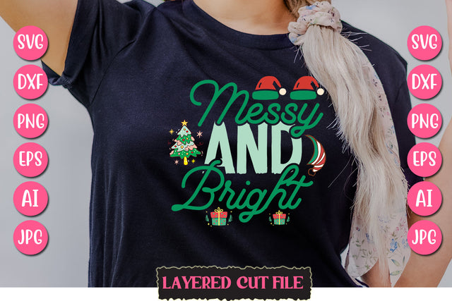Messy And Bright SVG Cut File SVG Newmockups 