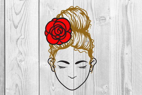 Messy bun bandana mom life svg SVG dadan_pm 