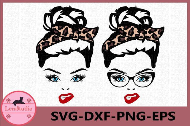 Messy Bun bandana svg SVG Lerastudio 