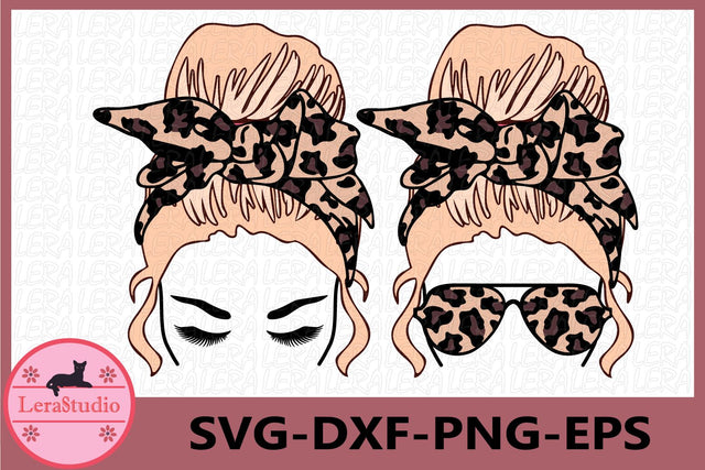 Messy Bun blonde svg SVG Lerastudio 