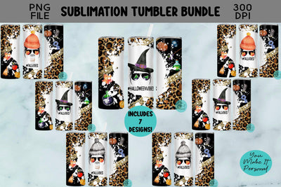 Messy Bun, Fall and Halloween Tumbler Designs Sublimation You Make It Personal 