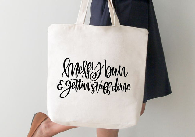 Messy Bun Getting Stuff Done | Messy Bun SVG So Fontsy Design Shop 