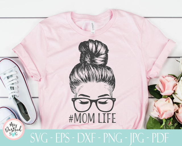 Messy Bun headband, Mom life Svg, Mom Skull Svg, bow svg, Sublimation Designs, Sunglasses SVG, Svg Files For Cricut, Silhouette Cameo SVG MyDesiredSVG 