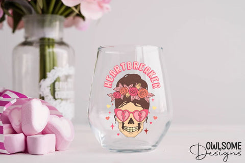 Messy Bun Heart Breaker Valentine Sublimation Owlsome.Designs 