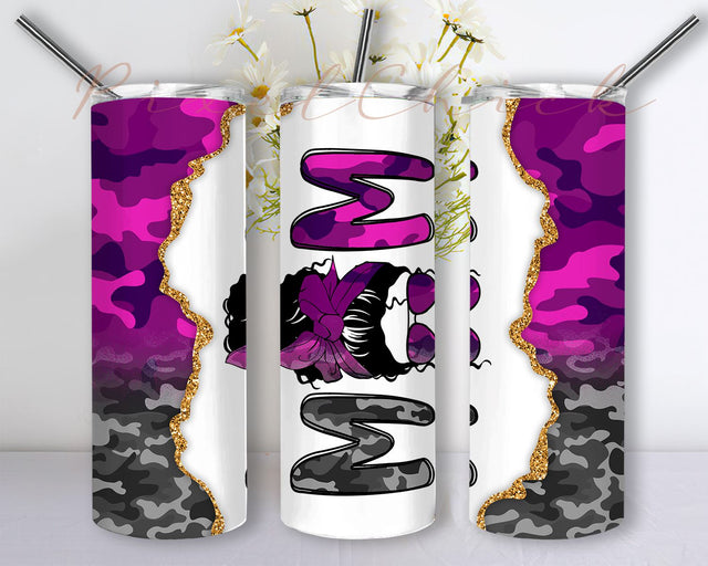 Messy Bun Mom 20oz Skinny Tumbler Sublimation Designs Tumbler for Straight/Tapered Tumbler Design, Messy bun Glitter Tumbler Wrap Png, Mother's Day Tumbler PNG, Mom Life PNG Sublimation PixelChick 