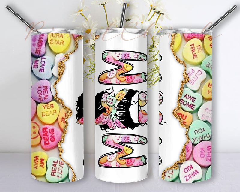 Messy Bun Mom 20oz Skinny Tumbler Sublimation Designs Tumbler for ...