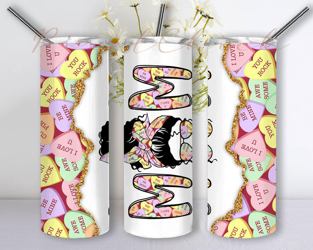 Messy Bun Mom 20oz Skinny Tumbler Sublimation Designs Tumbler for Straight/Tapered Tumbler Design, Messy bun Glitter Tumbler Wrap Png, Mother's Day Tumbler PNG, Mom Life PNG Sublimation PixelChick 