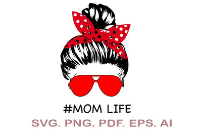 Messy Bun Mom SVG, Messy Bun SVG, Mom SVG SVG MagicDesignUS 