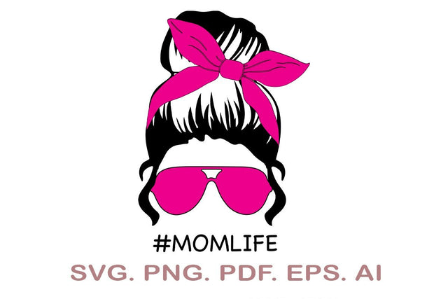 Messy Bun mom SVG SVG MagicDesignUS 