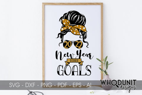 Messy Bun New Year SVG Bundle | 2022 | New Year cut files SVG Whodunit Designs 