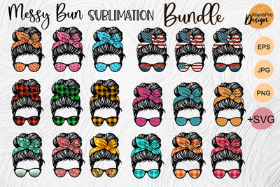 Messy Bun Sublimation. Messy Bun SVG Mom Life bundle Sublimation Klava P 