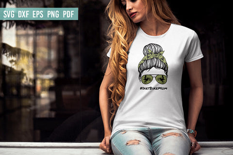 Messy Bun SVG | Biker Life SVG | Motorcycle Life SVG SVG Irina Ostapenko 