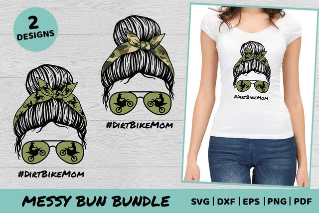 Messy Bun SVG | Biker Life SVG | Motorcycle Life SVG SVG Irina Ostapenko 