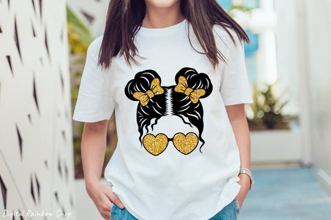 Messy bun svg bundle, mom life svg, messy bun mom bandana SVG Digital Rainbow Shop 