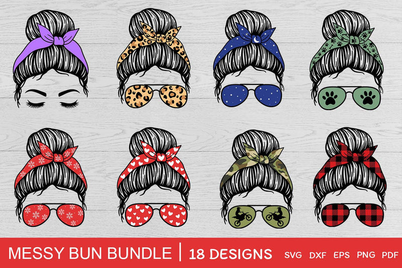 Messy bun Svg bundle | Mom life Svg | Messy Bun Svg - So Fontsy