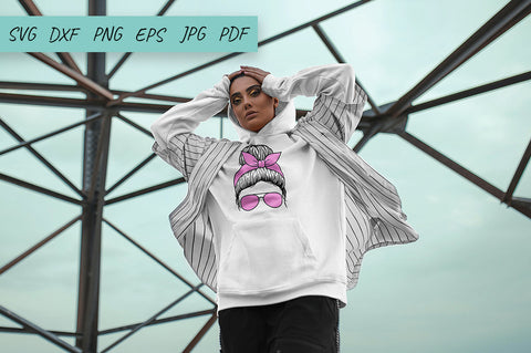 Messy Bun SVG, Messy hair SVG, Hair Bun SVG, leopard print SVG Irina Ostapenko 