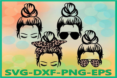 Messy Bun svg, Mom life, Hair Bun, Top knot SVG AlexSVGStudio 