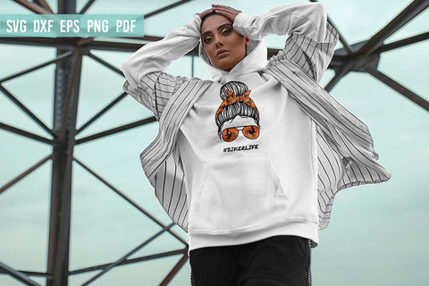 Messy Bun SVG | Motorcycle Life SVG | Biker Life SVG SVG Irina Ostapenko 