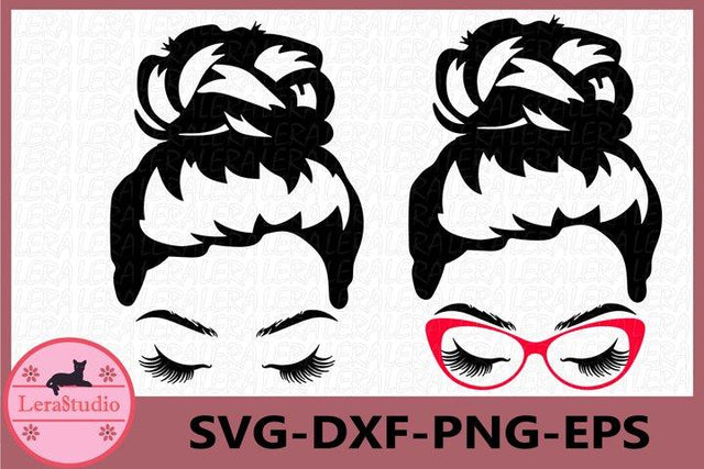 Messy Bun svg SVG Lerastudio 
