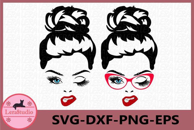 Messy Bun svg SVG Lerastudio 